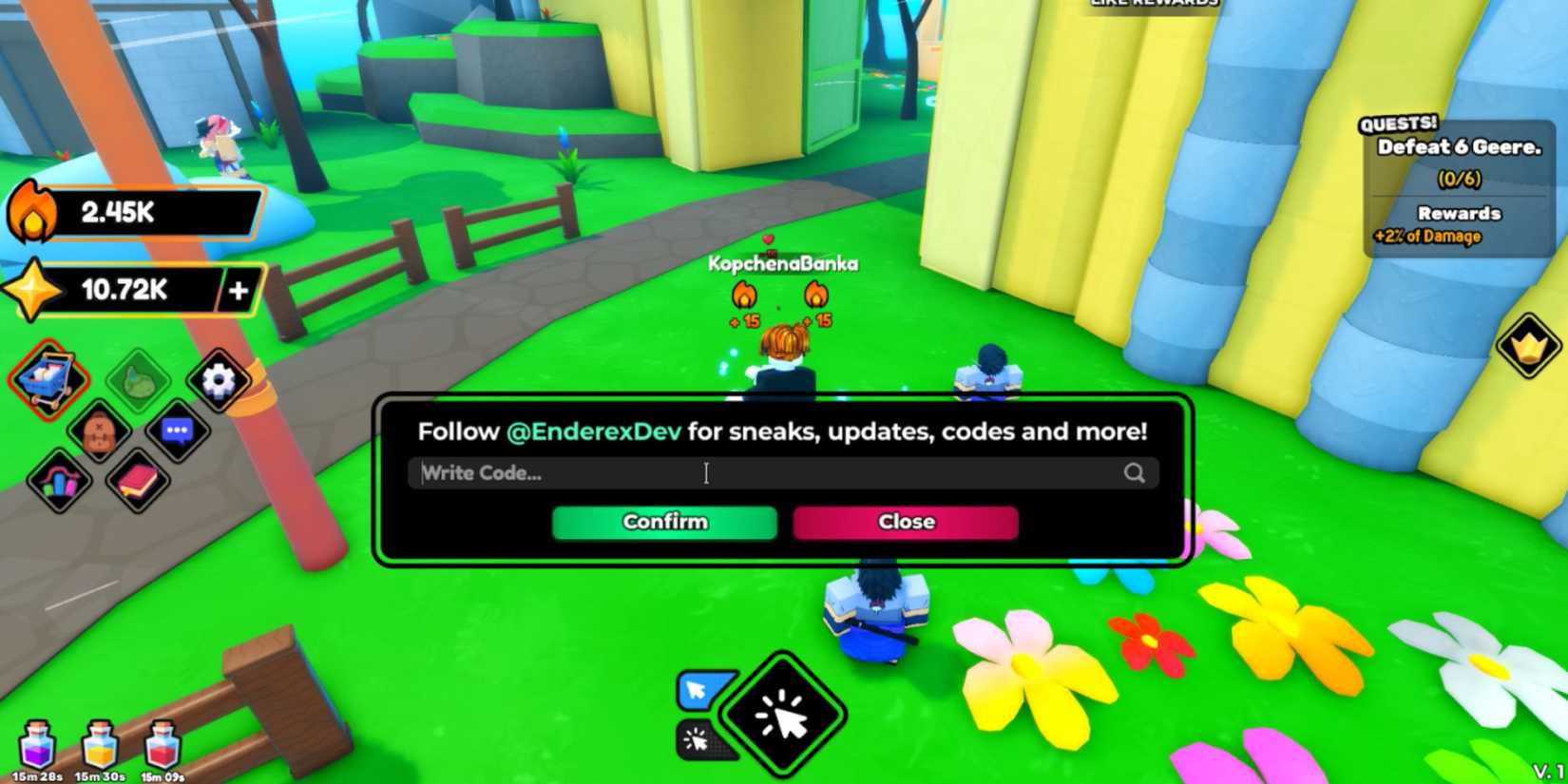 Anime Strike Simulator the codes tab