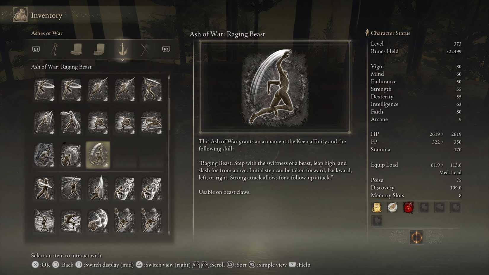 Ash of War Raging Beast Information in Shadow of the Erdtree