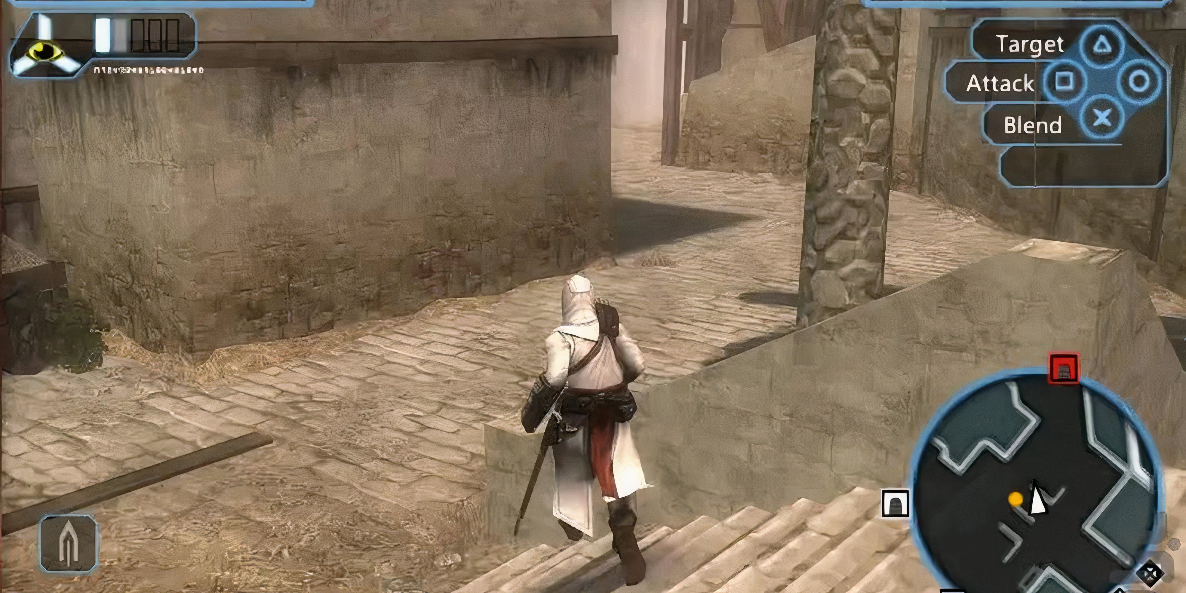 Assassin's Creed Bloodlines altiar walking down stairs