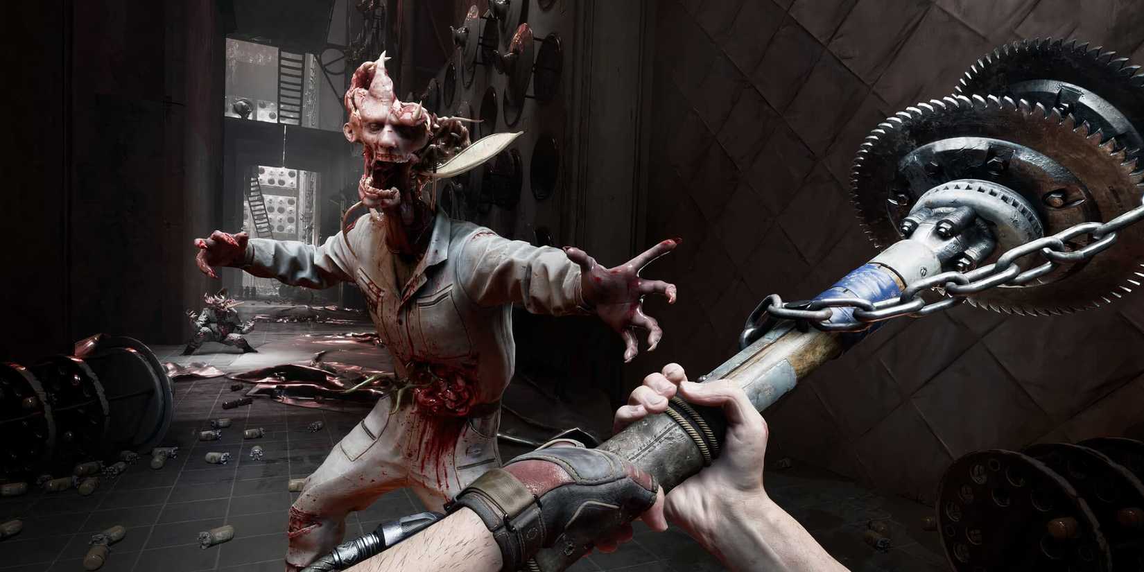 Fighting a deformed monster in Atomic Heart