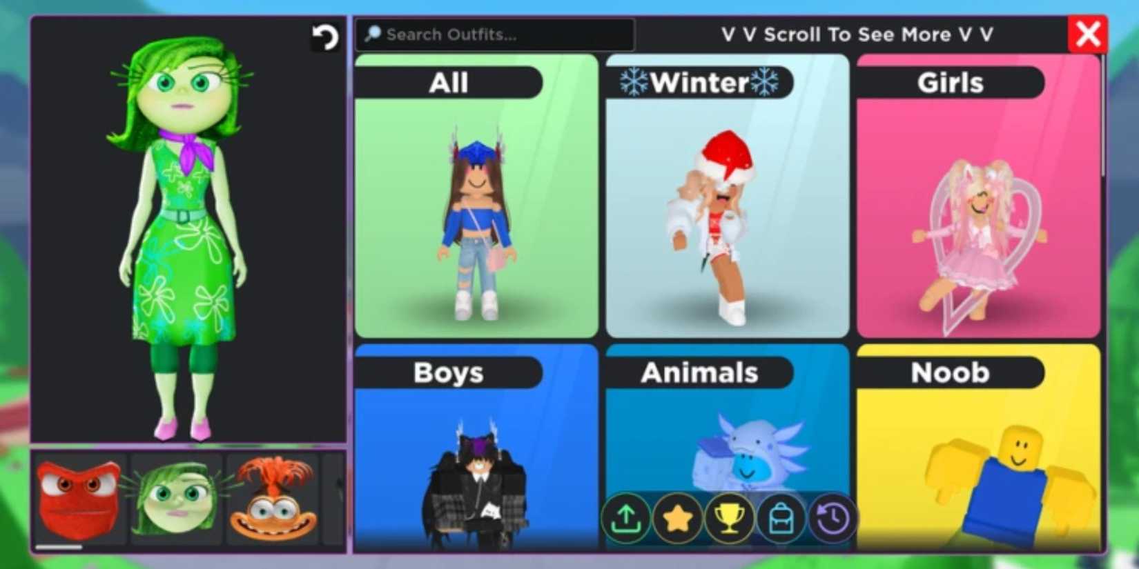 Avatar Outfit Creator characters