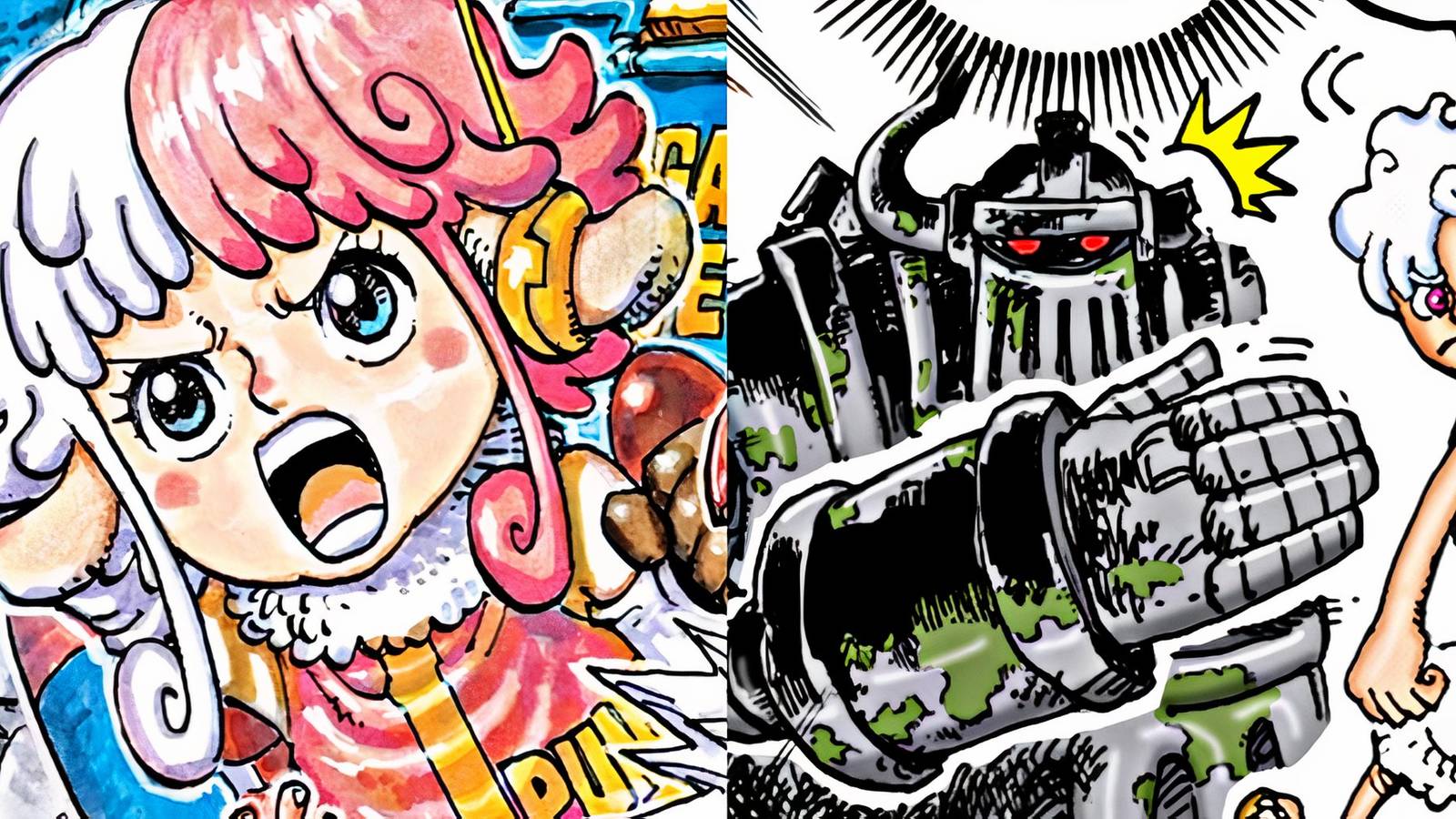 Atlas Luffy emet iron giant one piece preview 1121