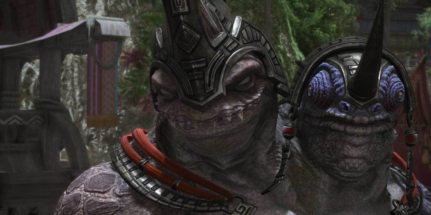 Bakool Ja Ja fighting in Dawntrail's Tuliyollal against Zoraal Ja's Alexandrian forces in Final Fantasy 14