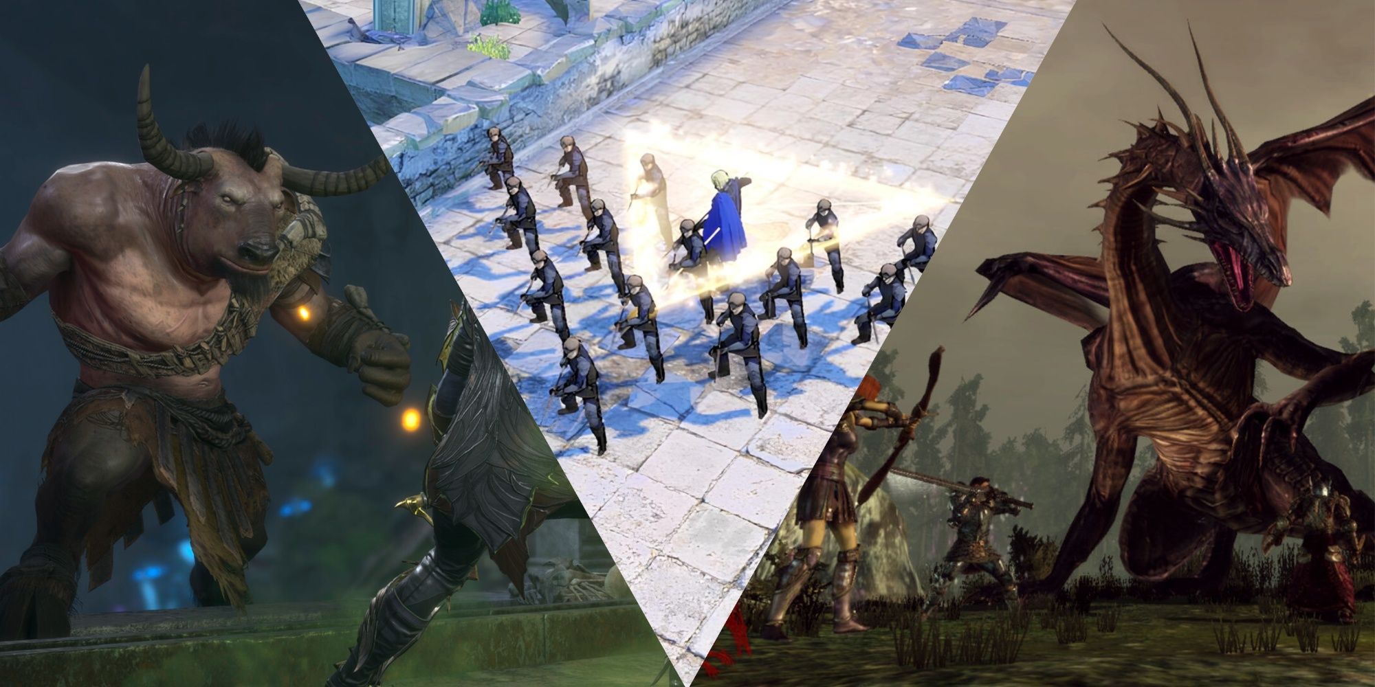 Baldur's Gate 3, Fire Emblem Three Houses and Dragon Age Origins combat