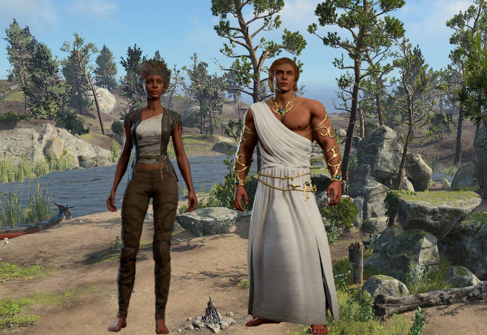 sachin and babi light blue dress Baldur's Gate 3 Camp Clothing Closes the Gap on a Common D&D Discrepancy
