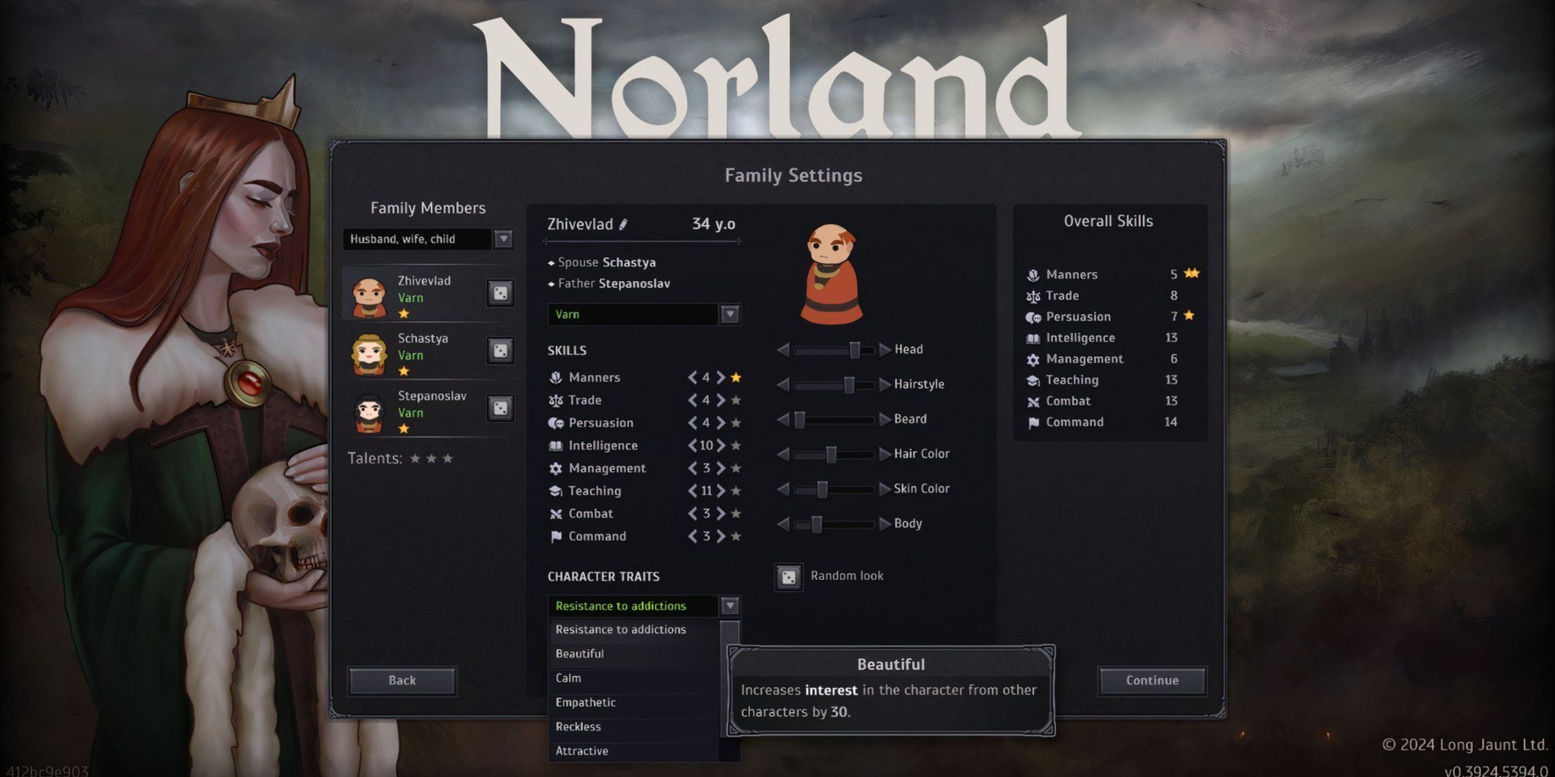 Лучшие черты характера для Lords In Norland