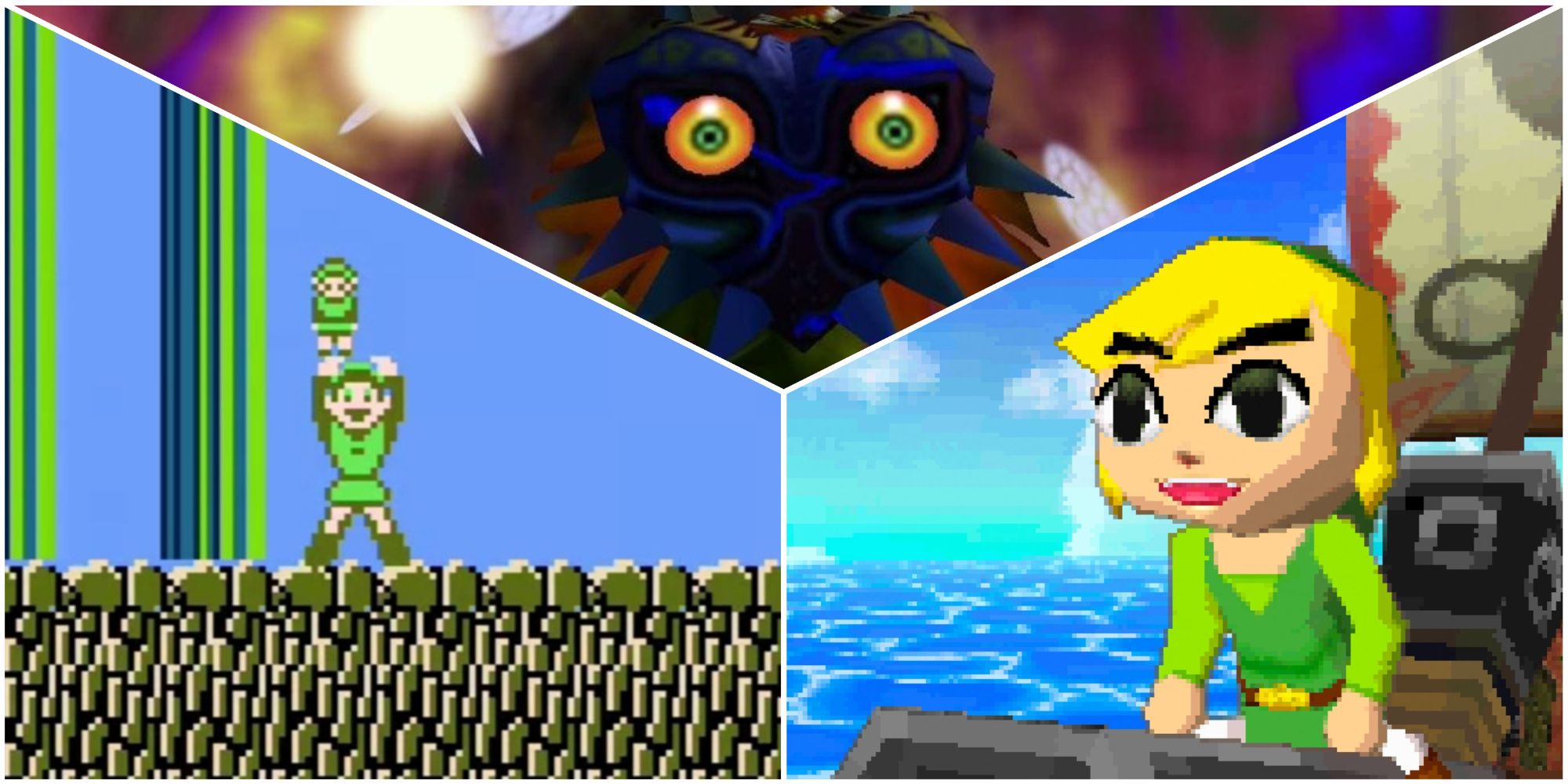 Best Zelda Sequels- Zelda 2 Majora's Mask Phantom Hourglass