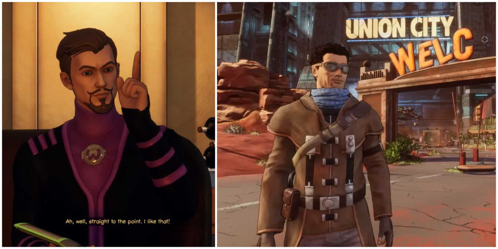 images of Beyond A Steel Sky gameplay and the character Alonso