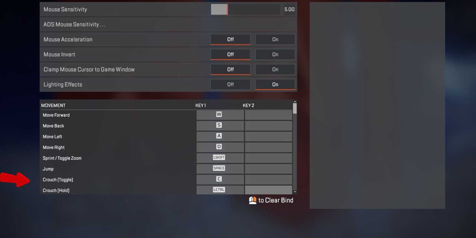 bunny hop settings in apex legends  