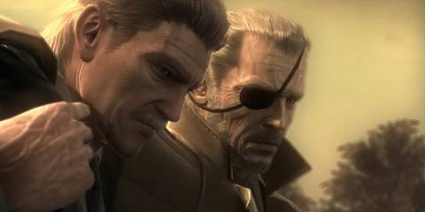 Image of Solid Snake and Big Boss in Metal Gear Solid 4