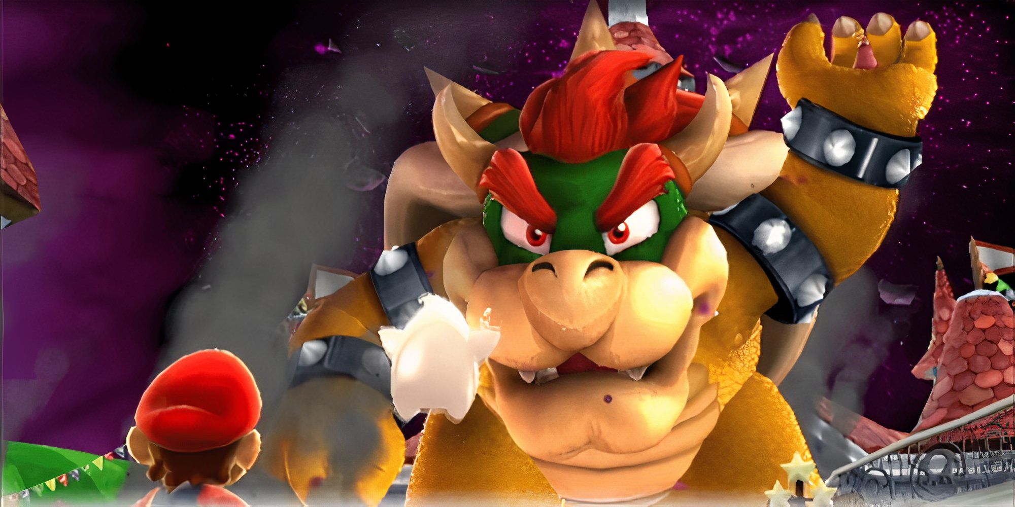 Bowser and Mario in Super mario Galaxy 2