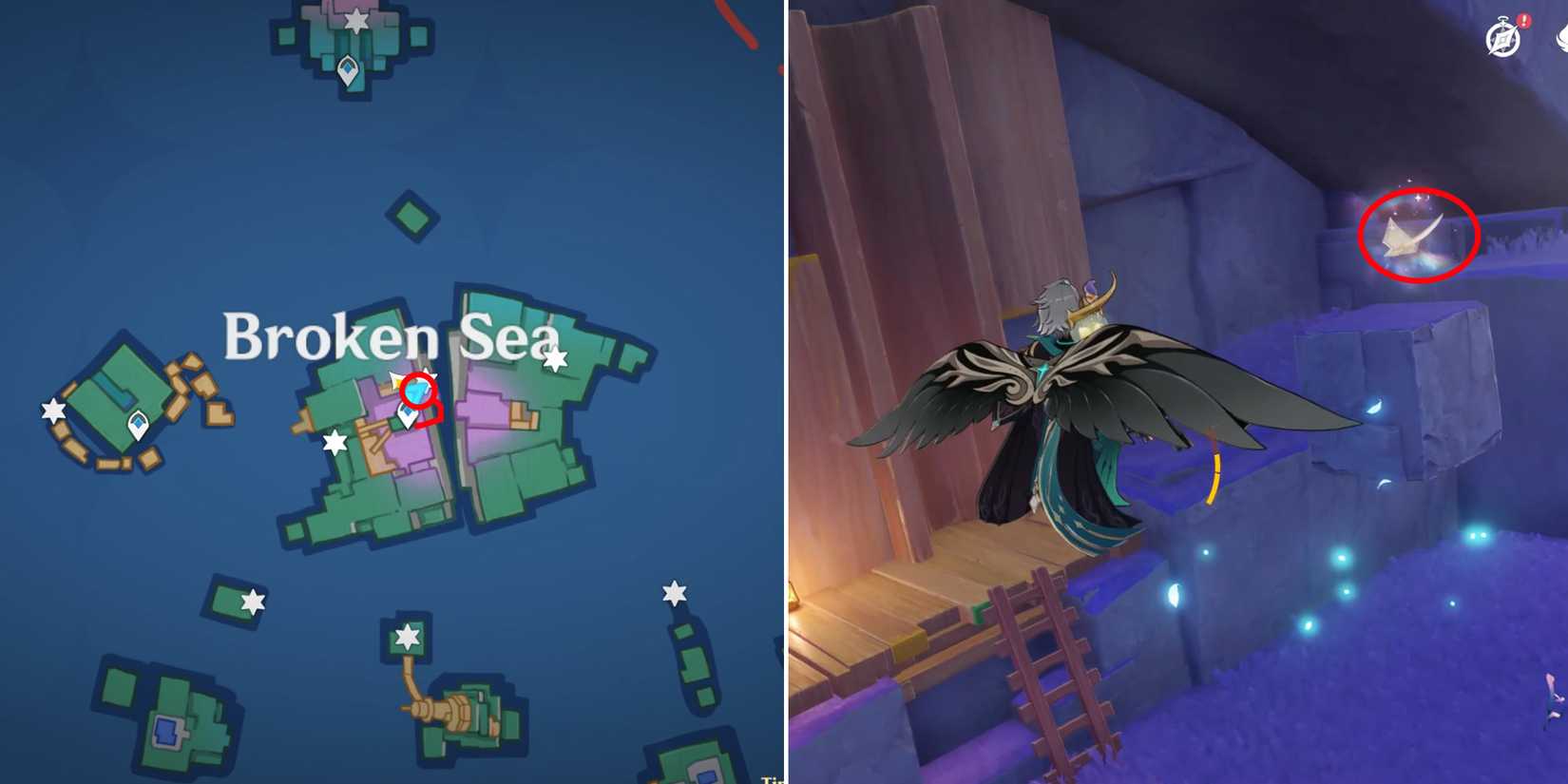 broken sea treasure map location 6 in genshin impact