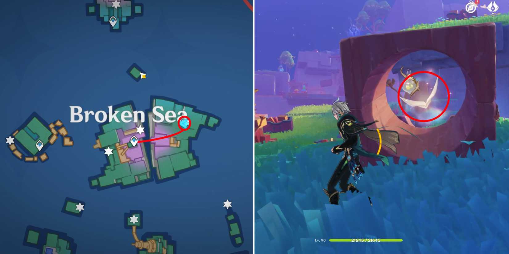 broken sea treasure map location 7 in genshin impact