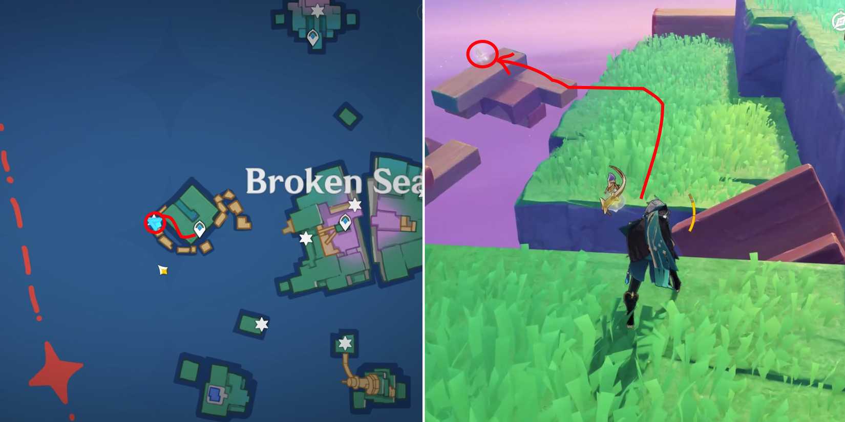 broken sea treasure map location 8 in genshin impact