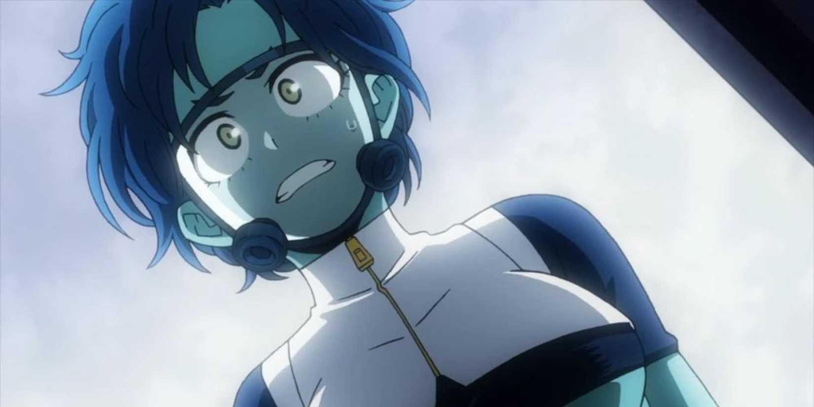 Bubble Girl arrives at Nighteye Agency in order to inform her boss about Overhaul.