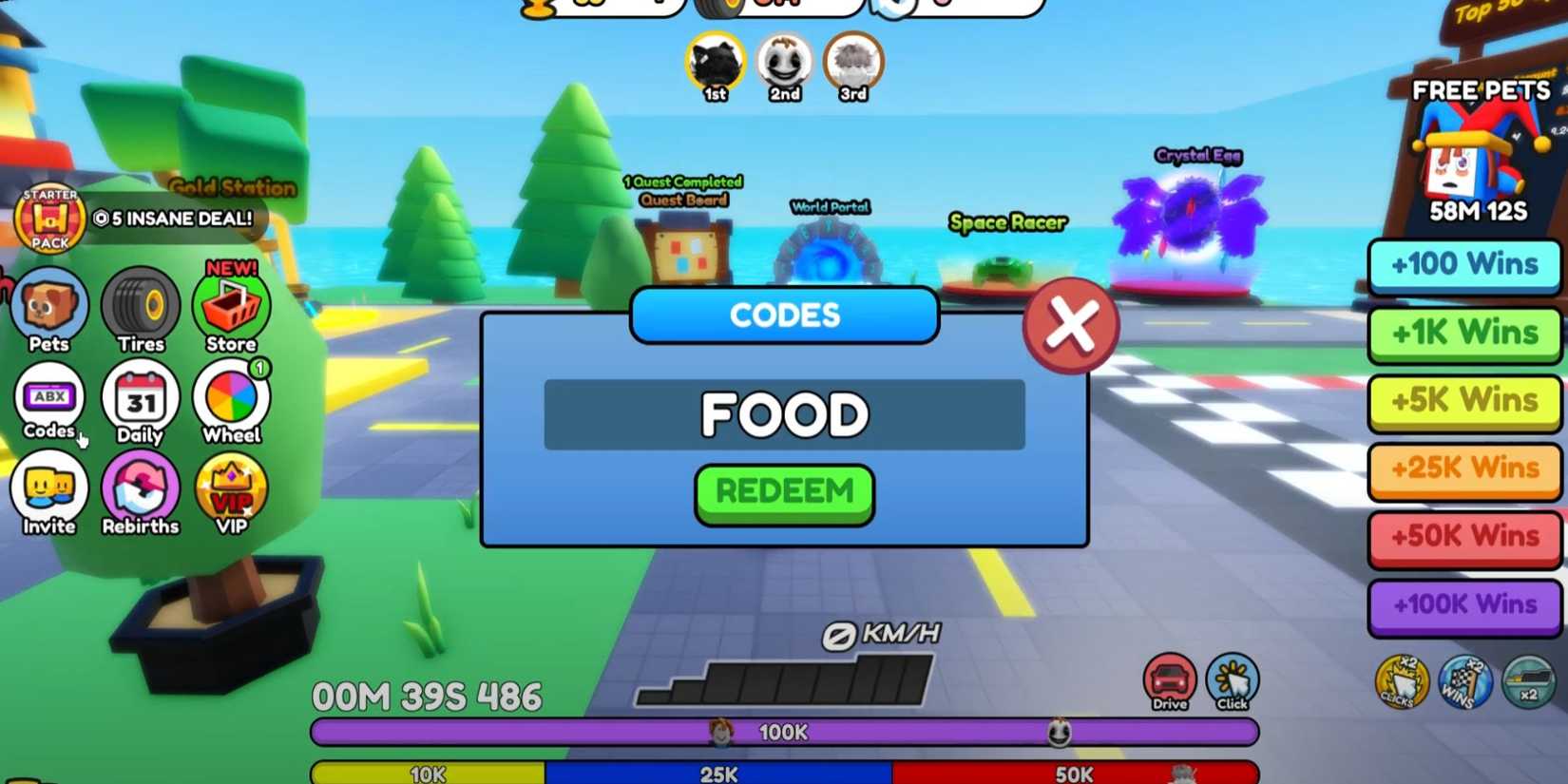 Car Racing Simulator Codes Roblox: Car Race Clicker Codes
