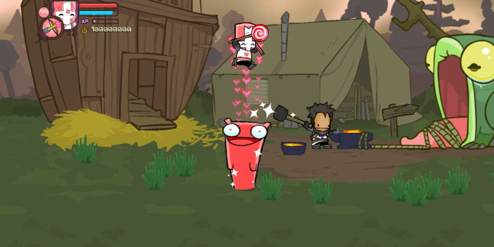 Pink Knight summoning a cute creature