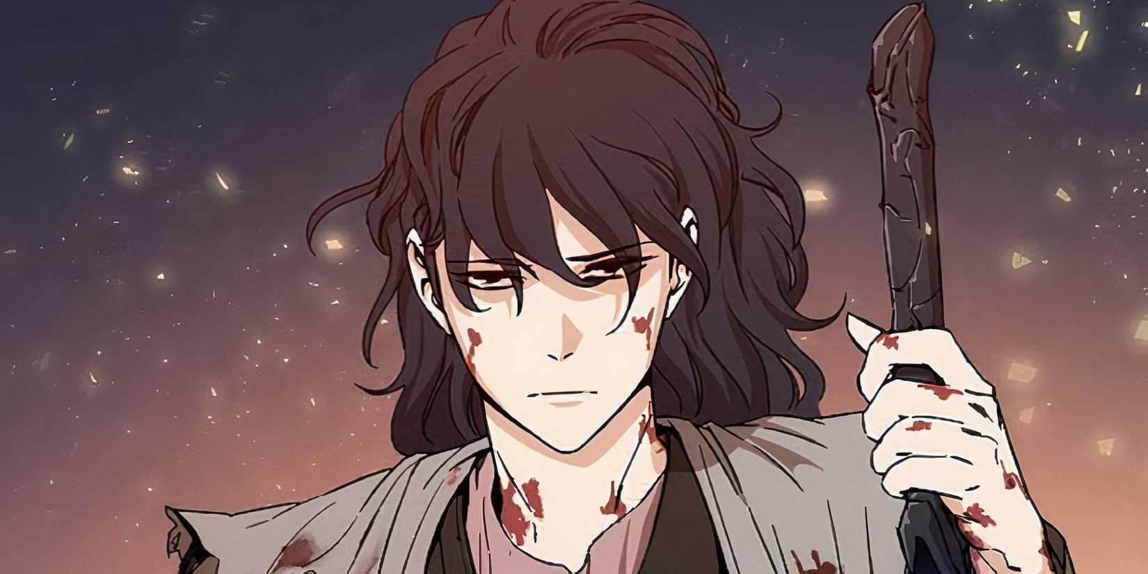 Cha Doojin, all bloody and tired, in the murim world aftrer defeating all of his enemies