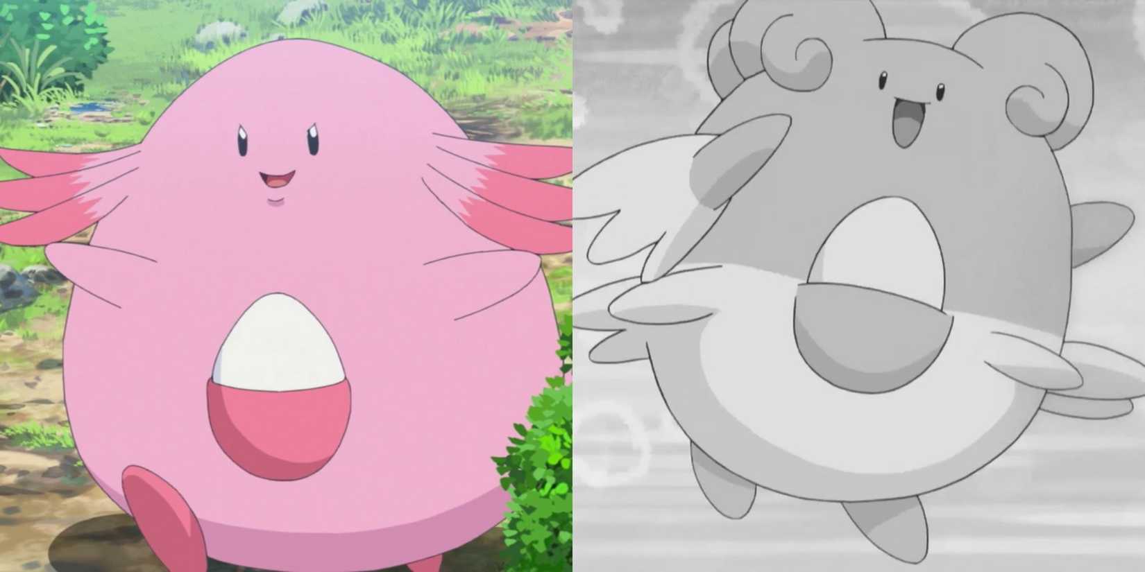 Chansey and Blissey in the Pokemon anime.