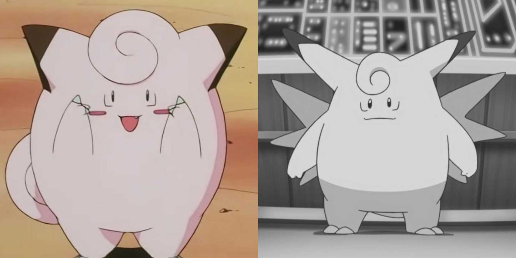 Clefairy and Clefable in the Pokemon anime.