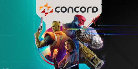 The title image for Concord, featuring three of its characters