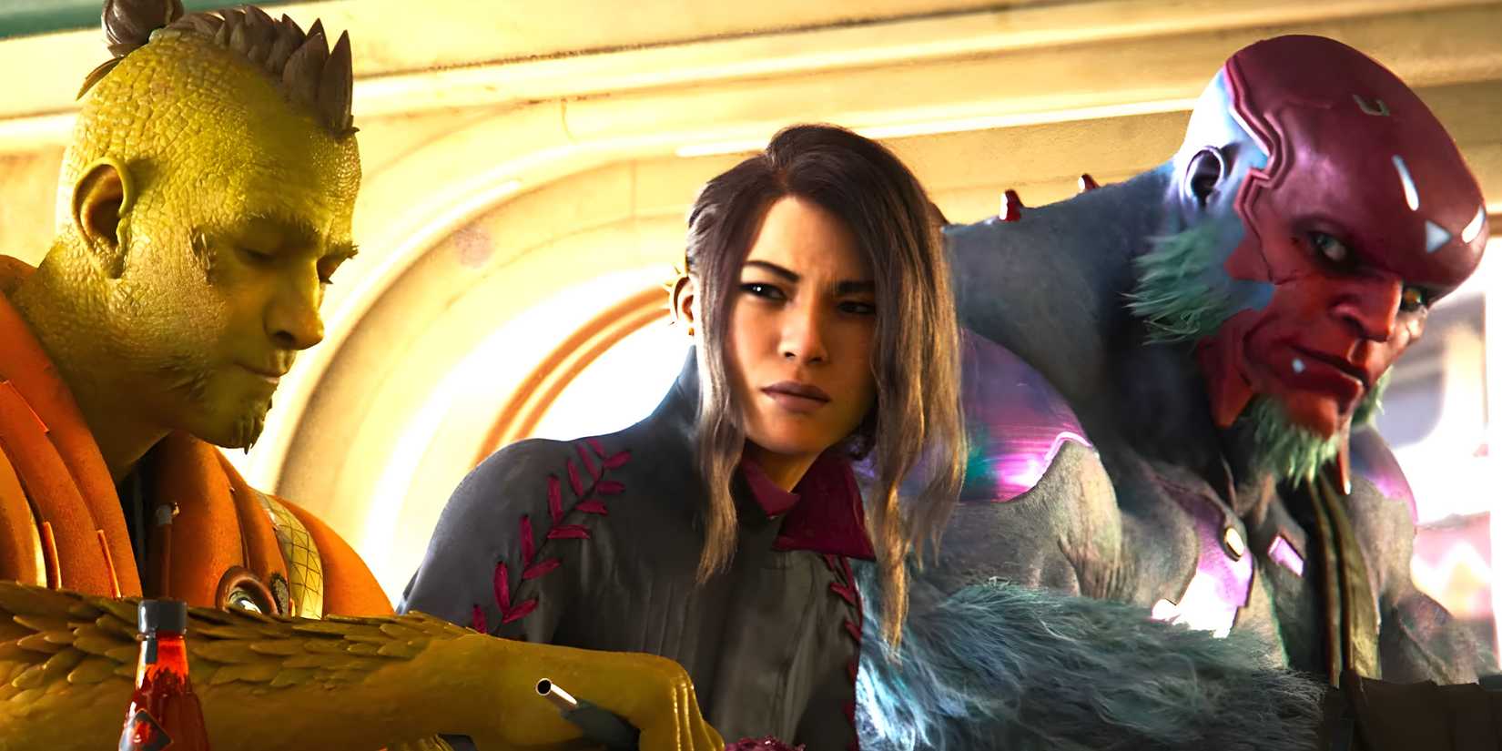 Concord Main Characters Sitting at Restaurant