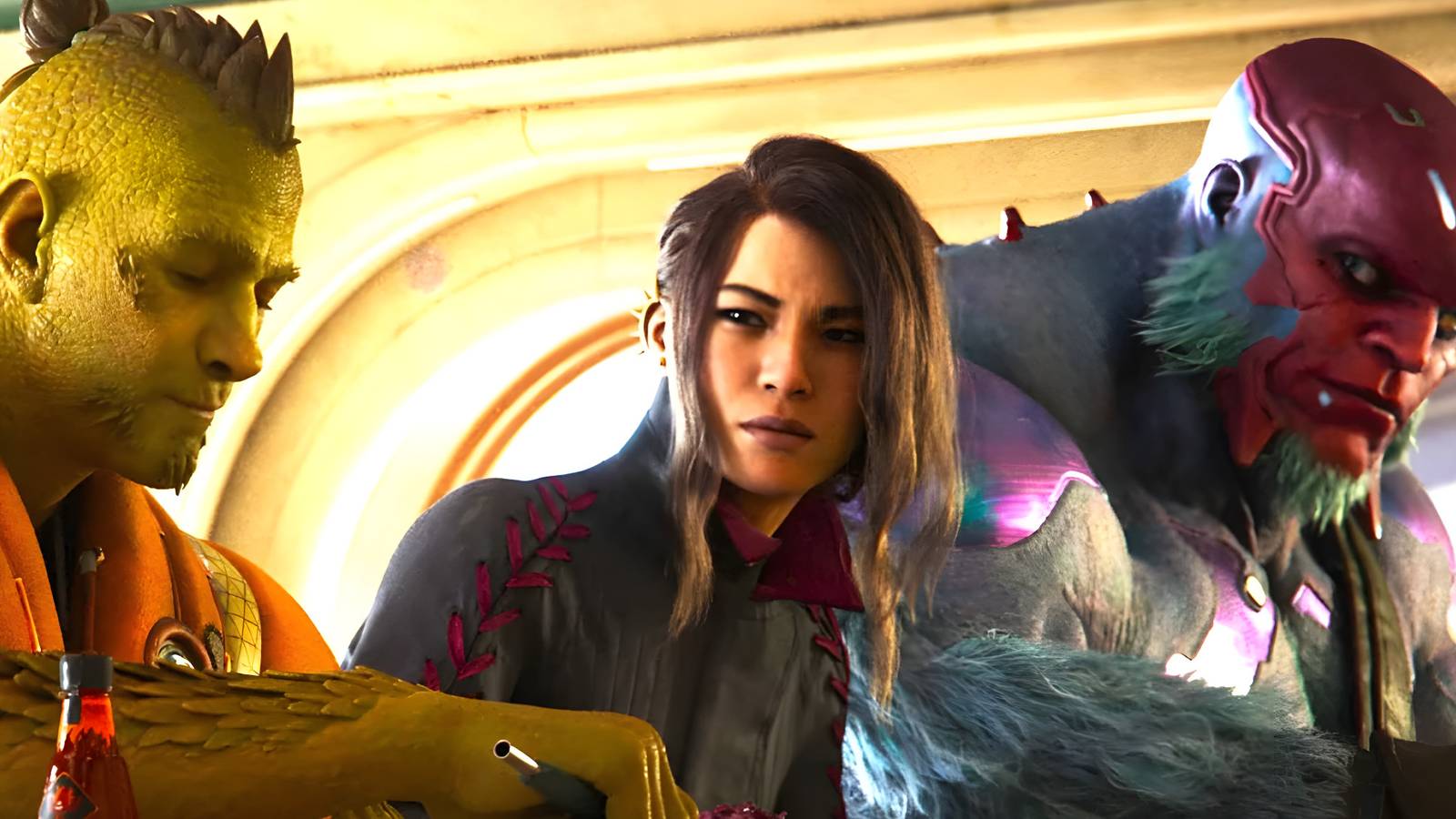 Concord Main Characters Sitting at Restaurant