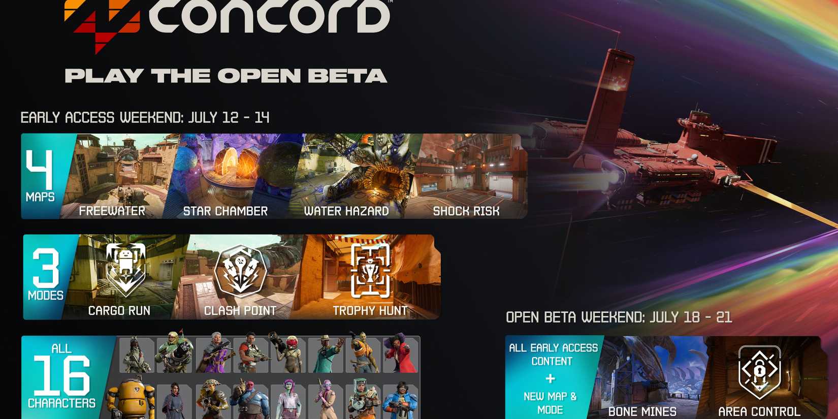 concord open beta details and modes