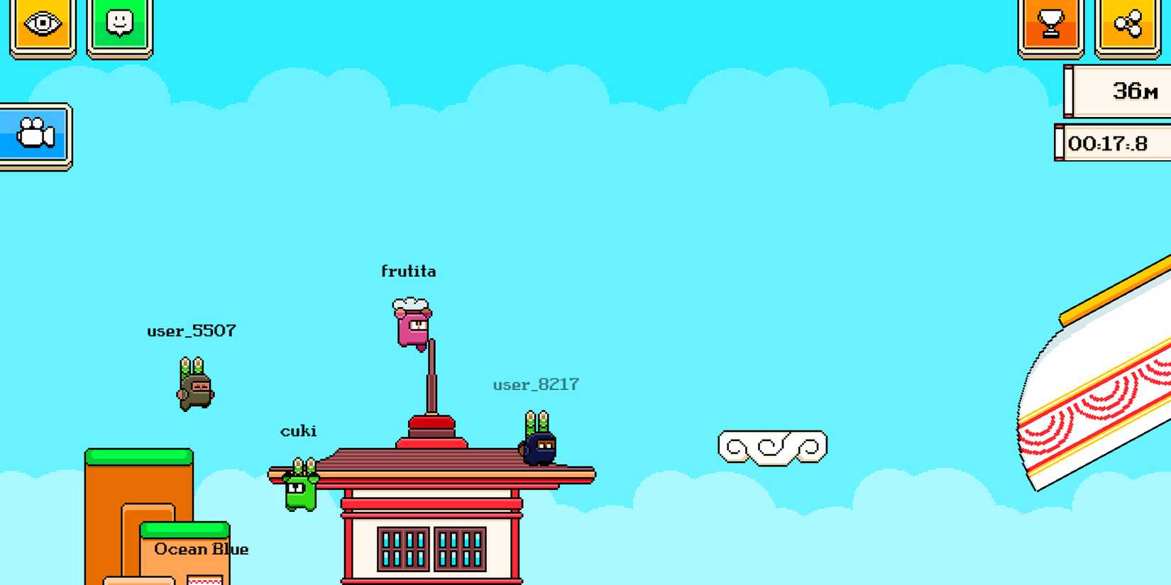 CrazyGames Ninja Parkour Screenshot Mid Platform