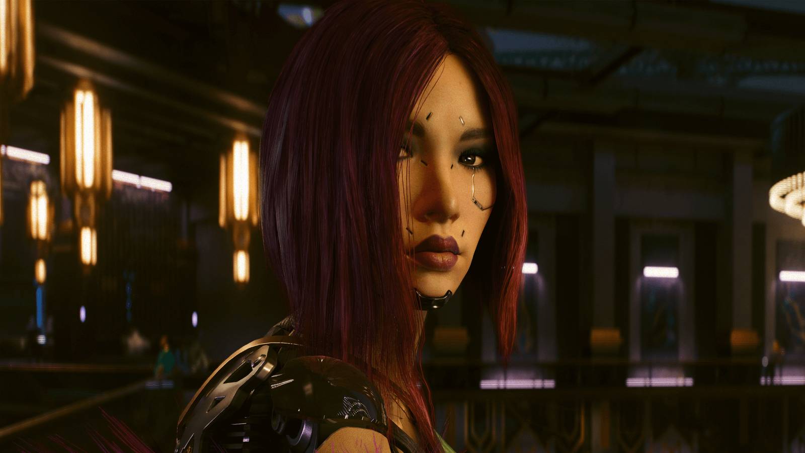 A screenshot of Songbird in Cyberpunk 2077.