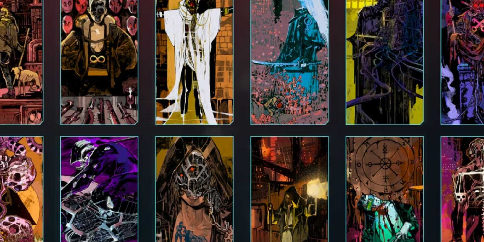 Cyberpunk 2077 tarot cards major arcana