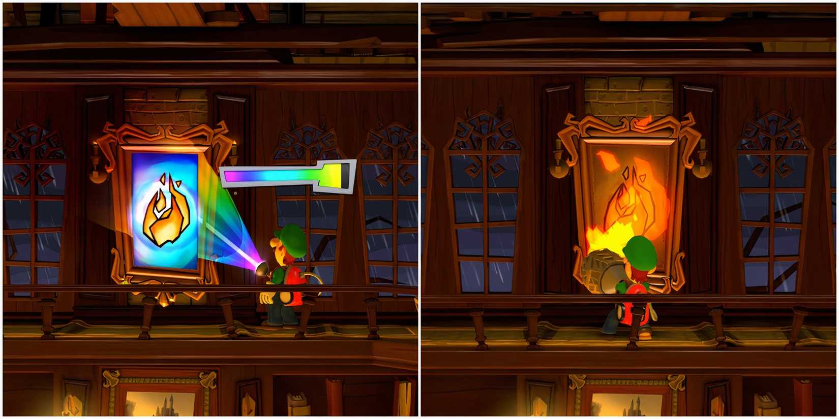 dark-light device fire portrait luigi's mansion 2