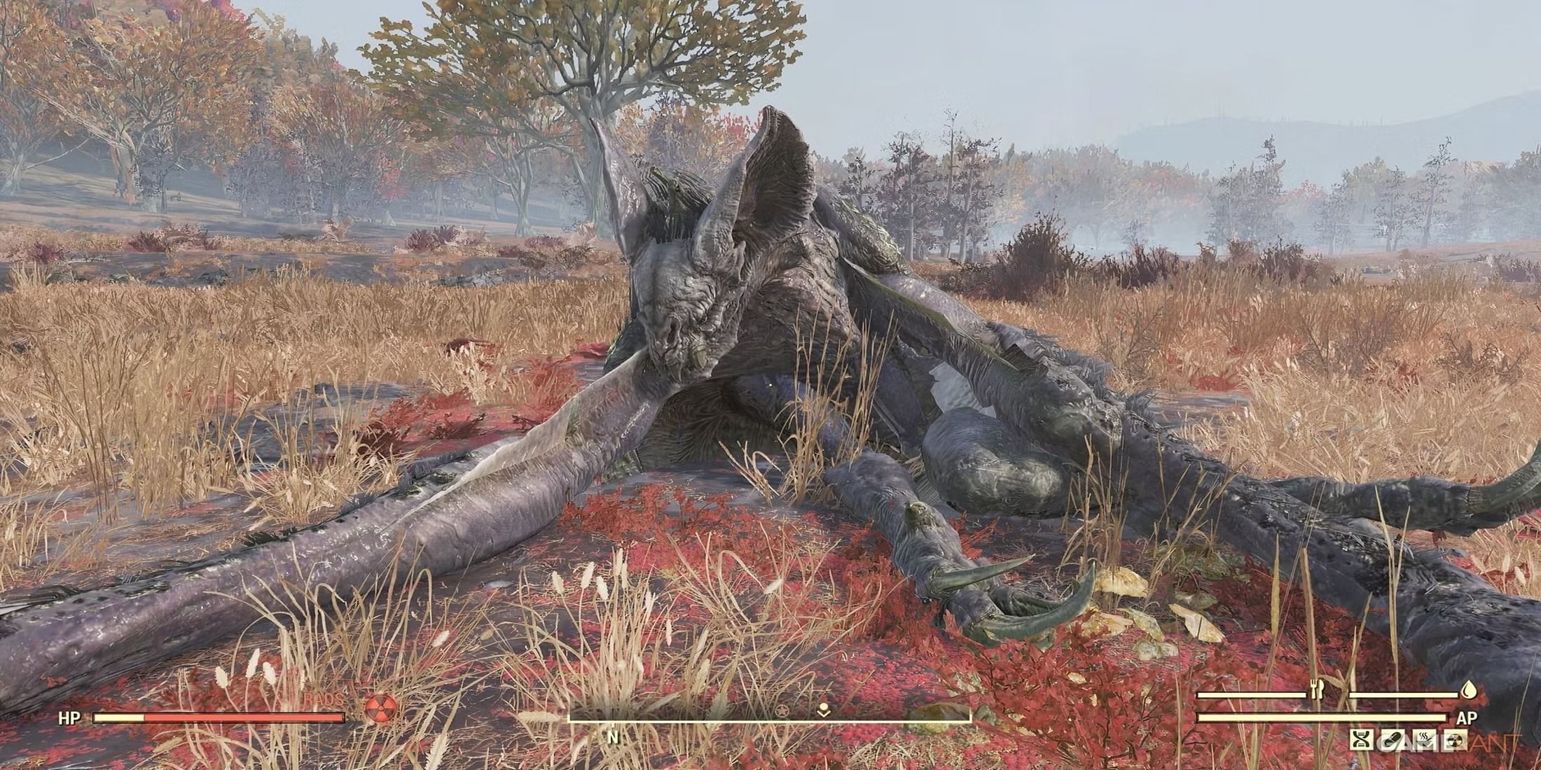 Dead Scorchbeast in Fallout 76