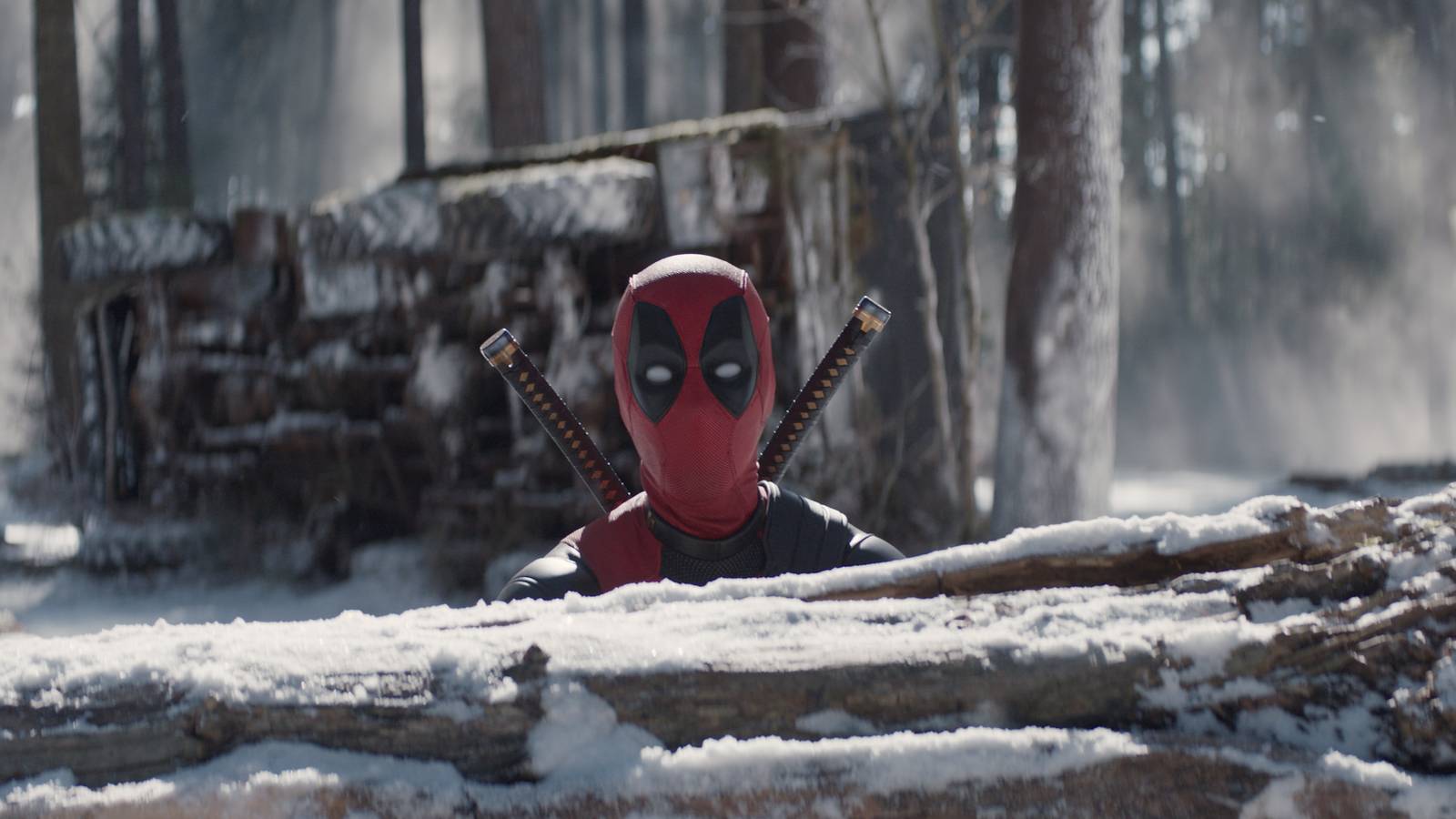 Deadpool & Wolverine Deadpool in Snowy Forest Cropped