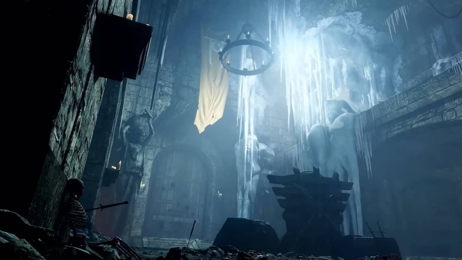 The interior of one of the castles in Warlord's Ruin in Destiny 2