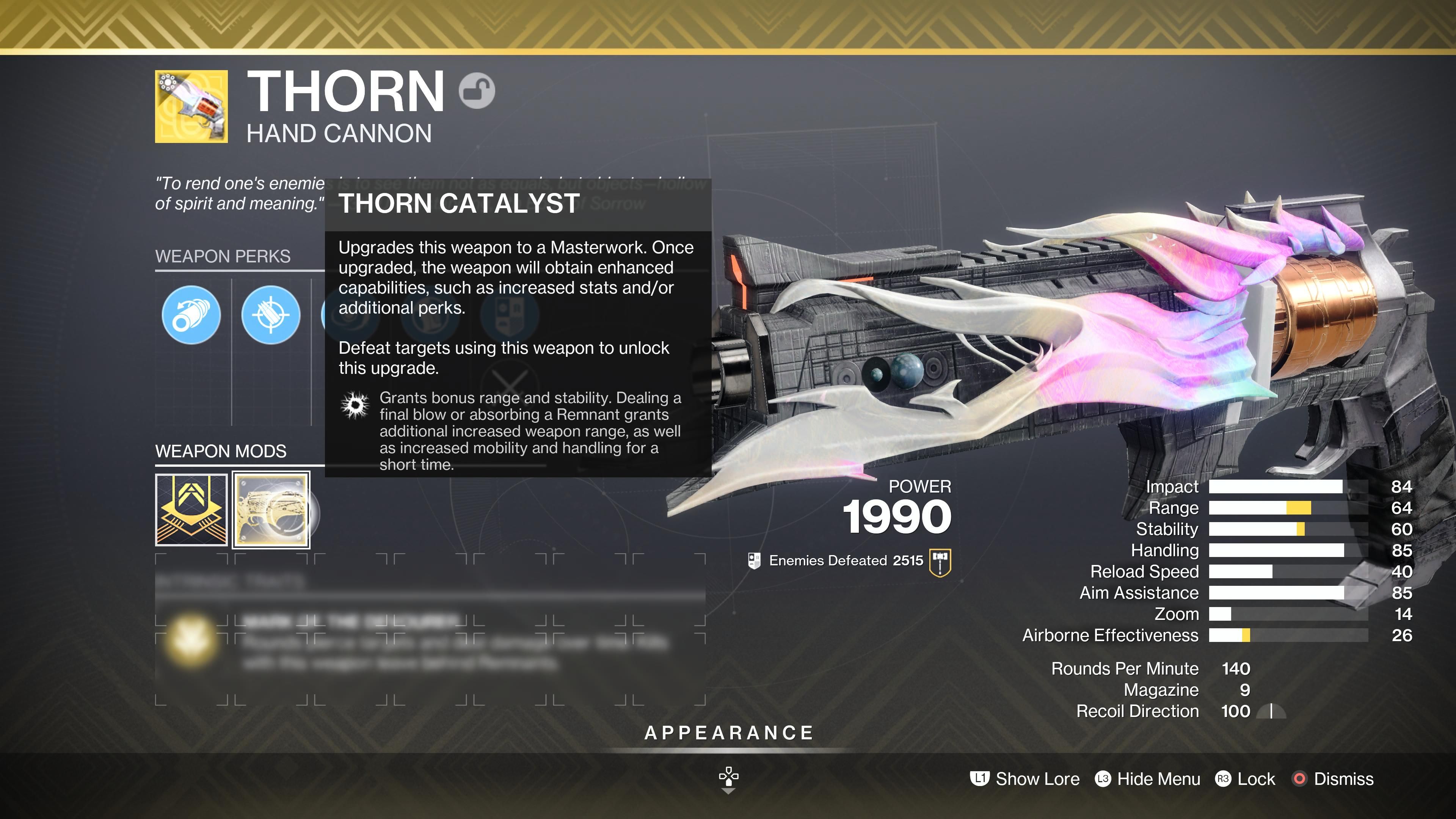 Destiny 2: How to Get Thorn Catalyst (& What It Does)