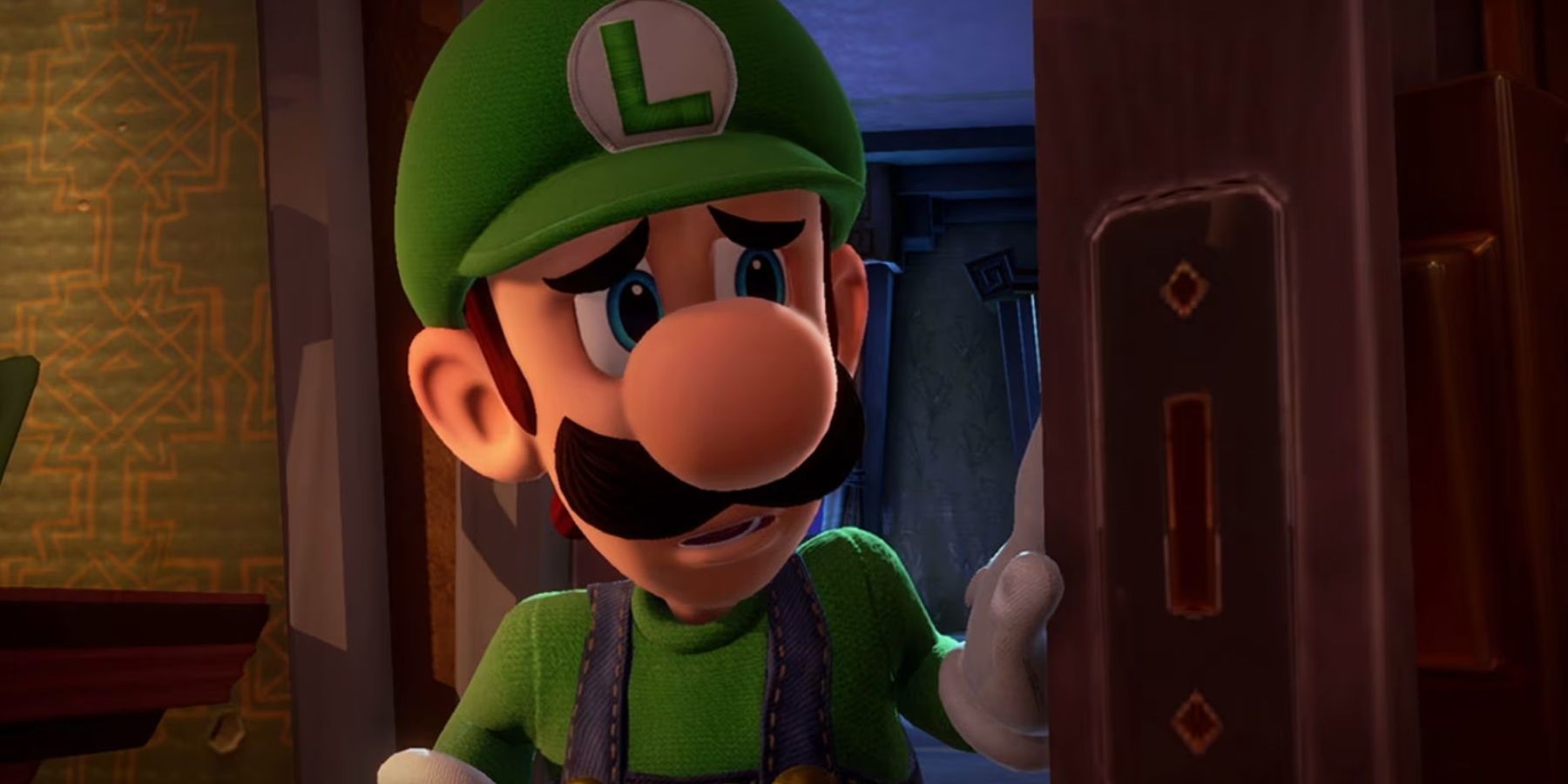 luigi opening a door in luigi's mansion 3