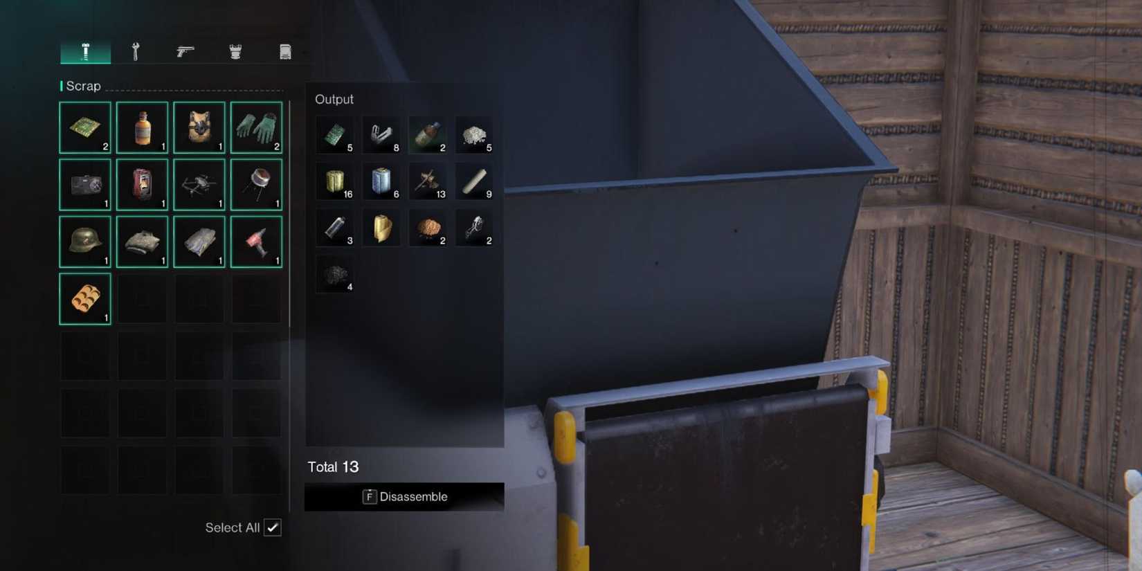 Disassembling Items for Automatic Parts