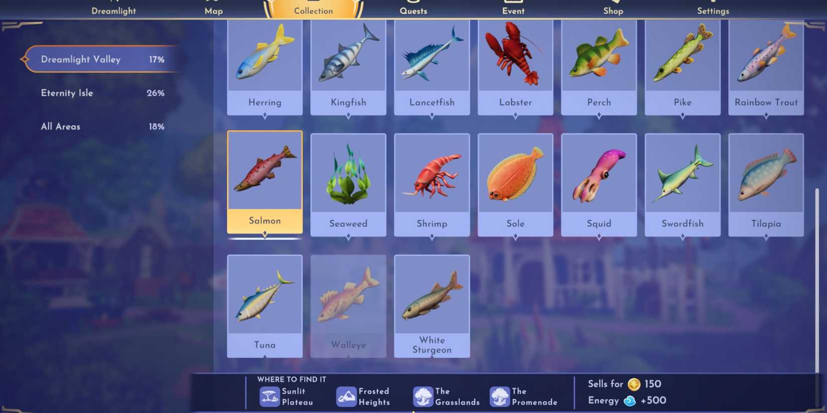 disney dreamlight valley salmon