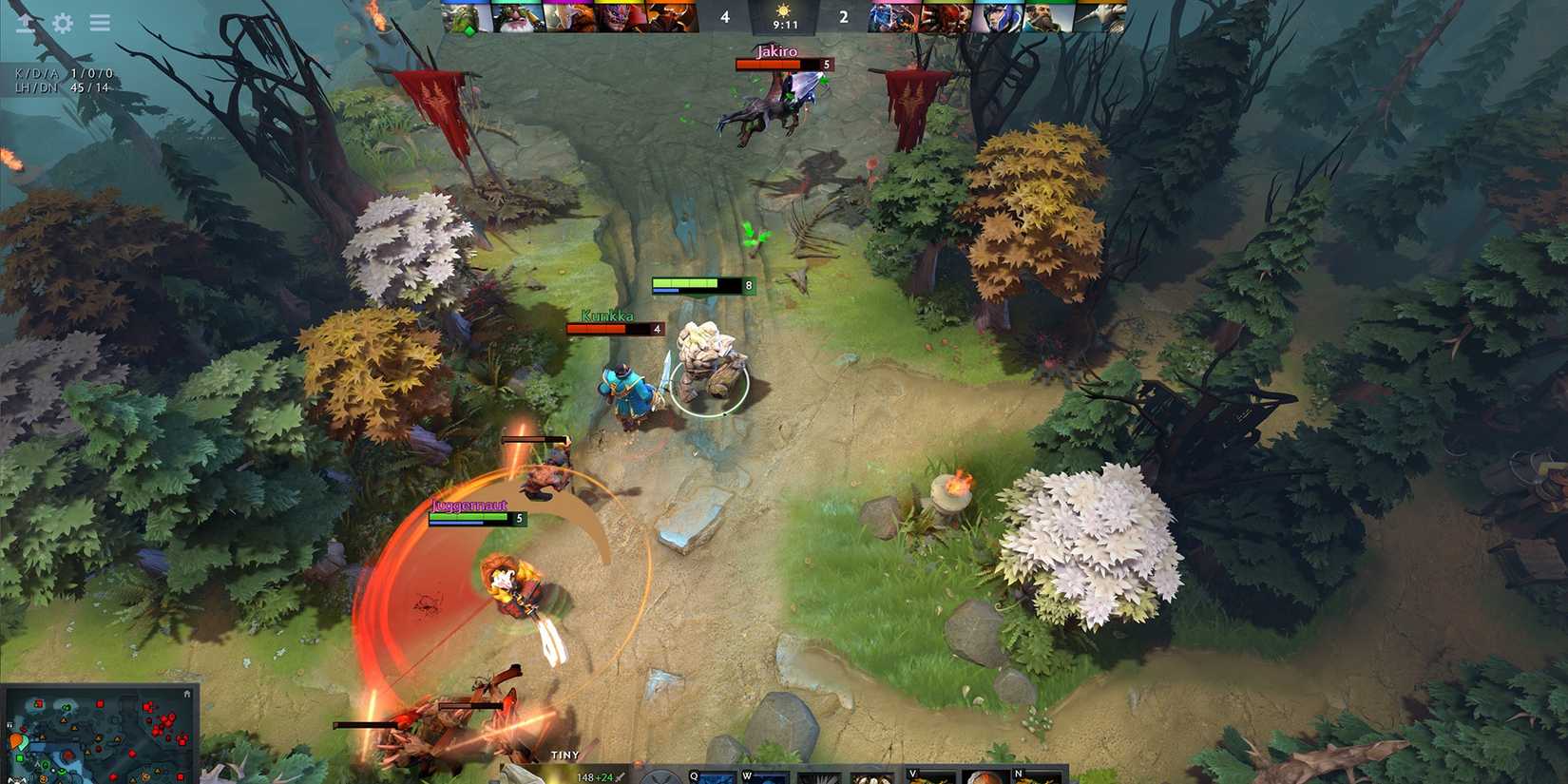 dota 2 moba pvp player attack