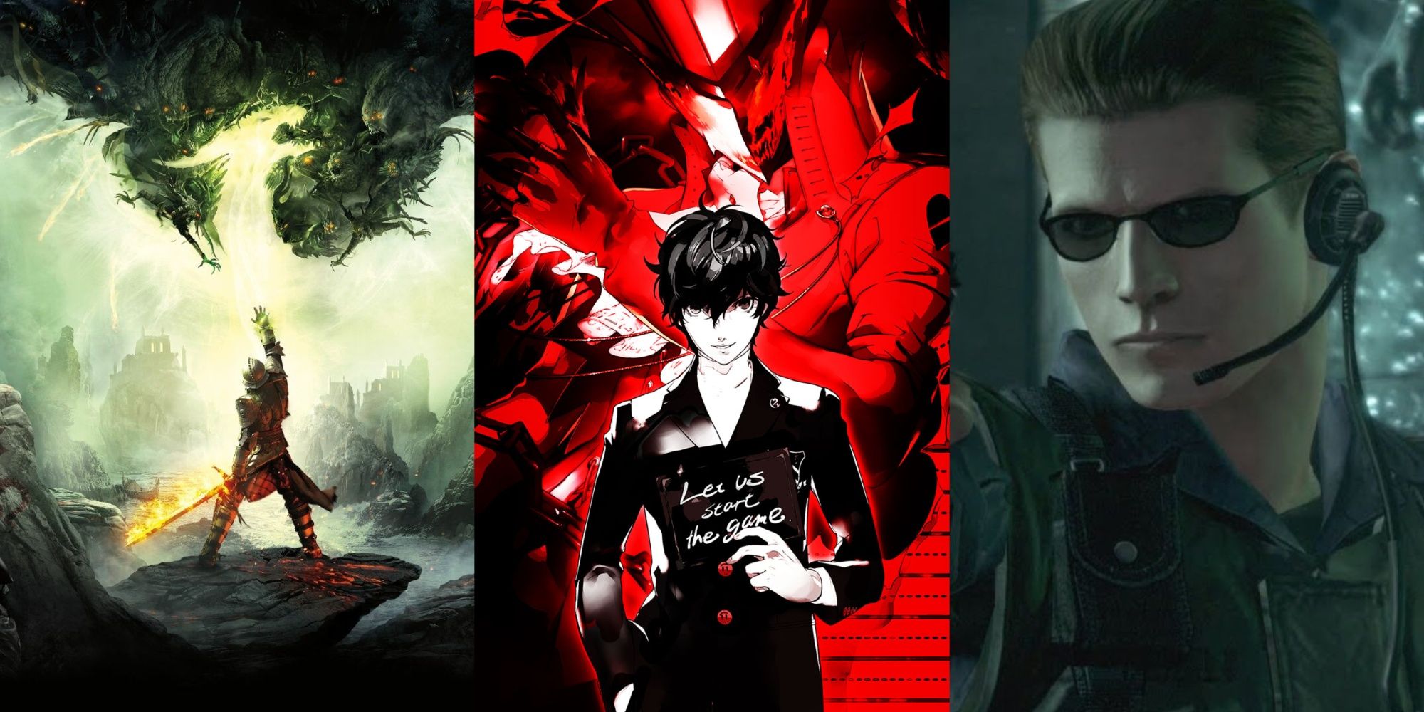 Dragon Age Inquisition, Persona 5 and Albert Wesker from Resident Evil