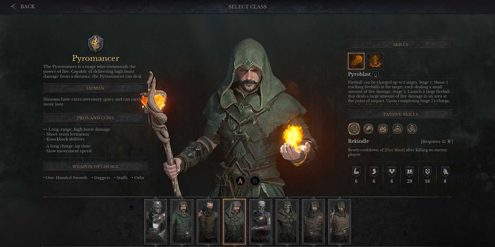 Dungeonborne - Pyromancer Class