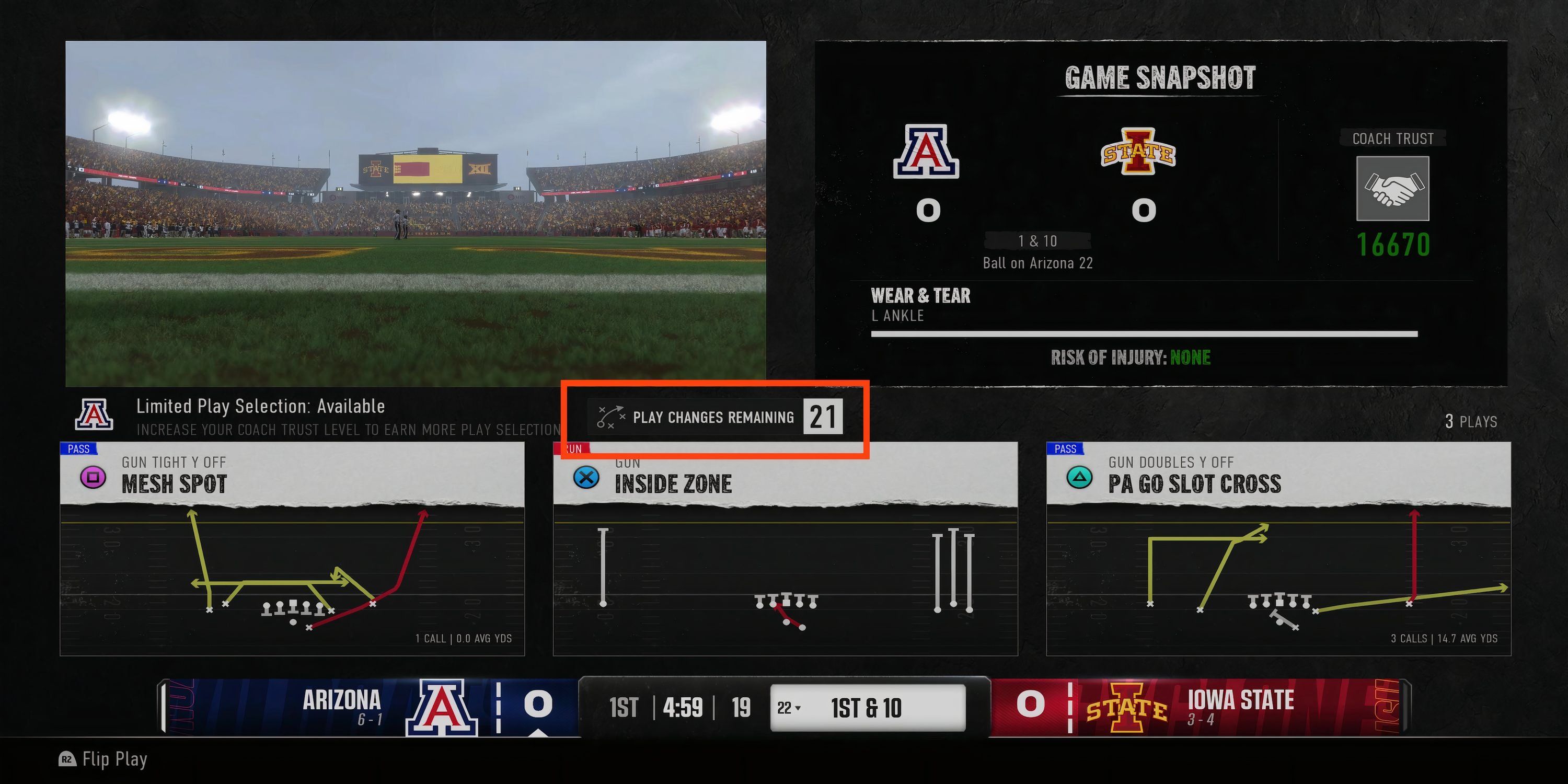 College Football 25 - Play Selection amount