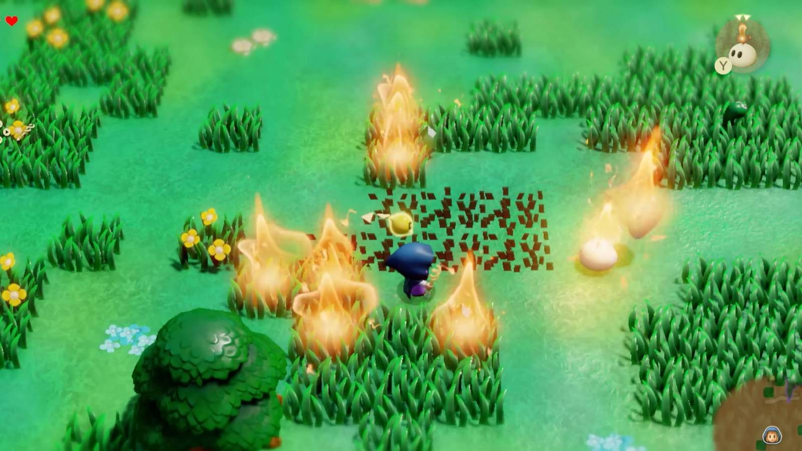 Zelda using a fire echo in The Legend of Zelda: Echoes of Wisdom