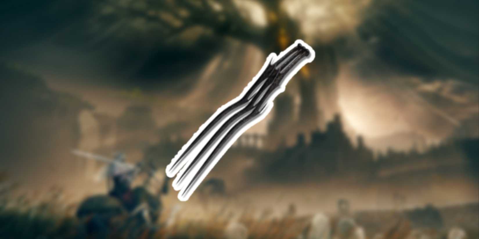 Elden Ring Claws of Night in the foreground with the Gravesite Plain in the background