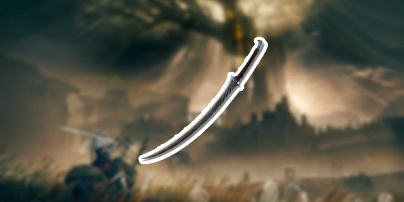 Elden Ring Falx in the foreground with the Gravesite Plain in the background