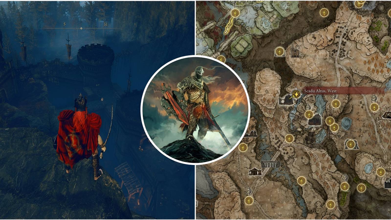 elden ring fog rift fort view and map