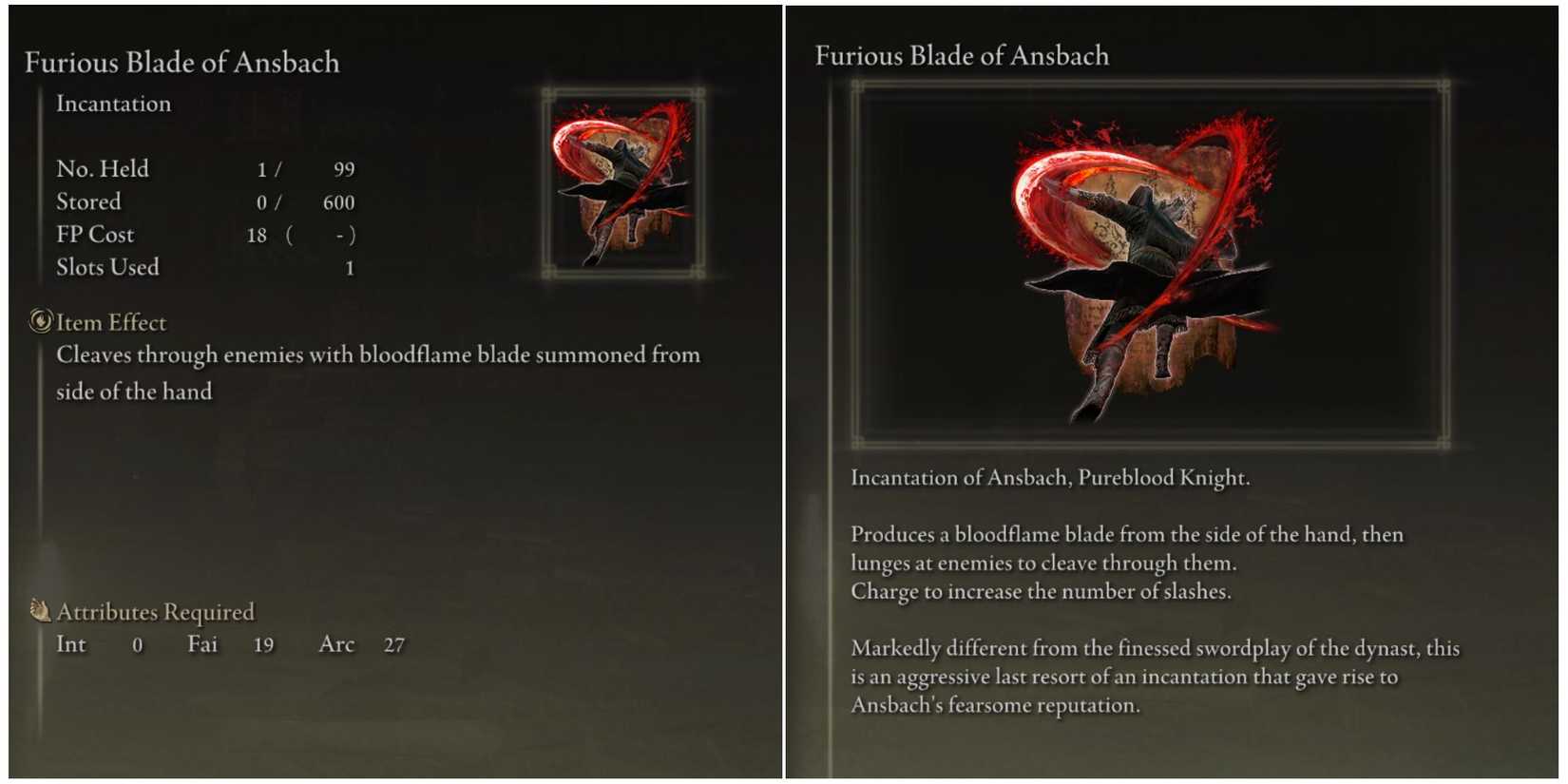 elden ring furious blade of ansbach stats