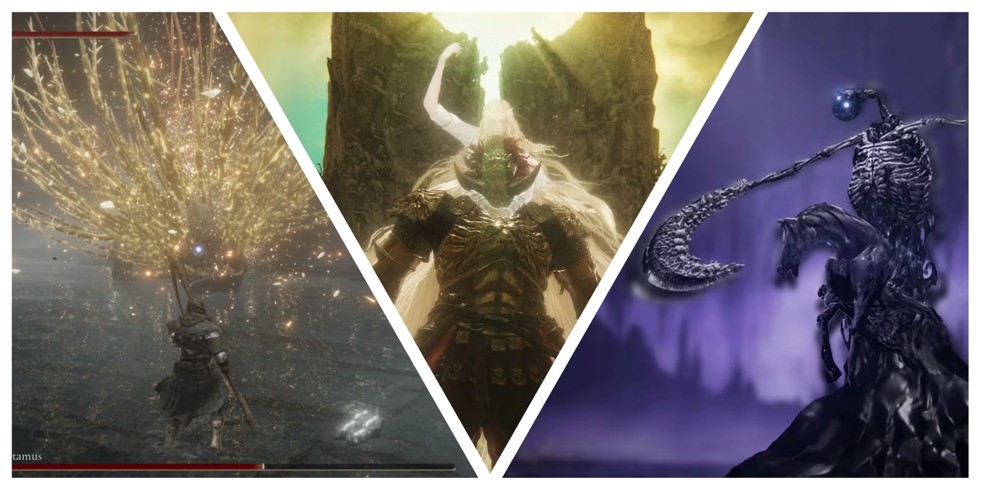 A split image of the hardest bosses in Elden Ring: Shadow of the Erdtree
