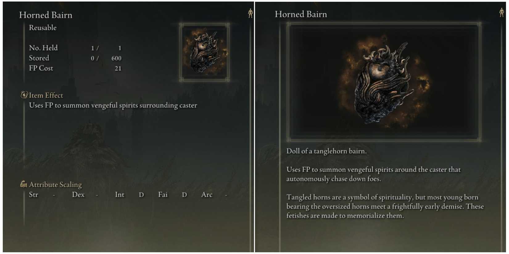 elden ring horned bairn stats